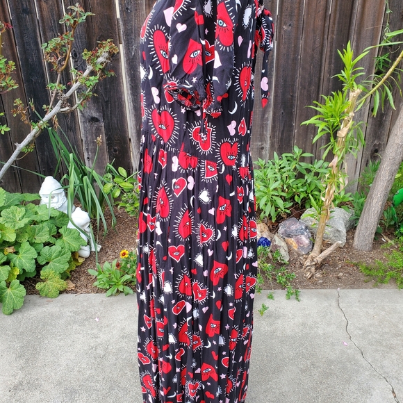 Hell Bunny Black and Red Heart Dress - Picture 5 of 6